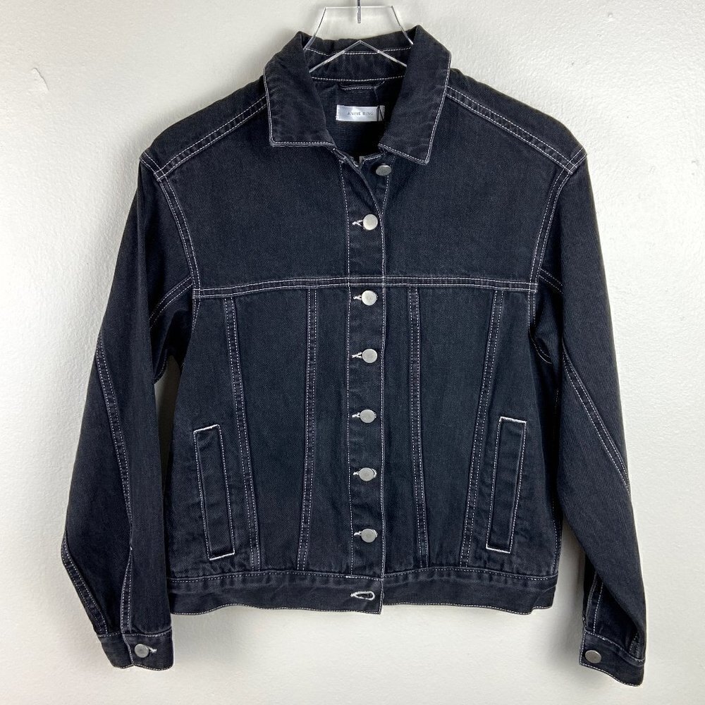 Anine Bing | Black Denim Jacket Nwt